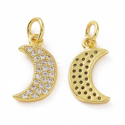 Brass Micro Pave Cubic Zirconia Pendants KK-E068-VF049-1