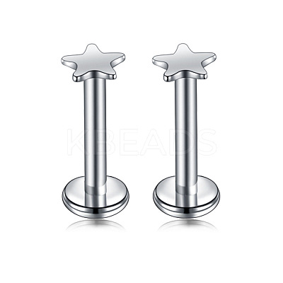Star Stainless Steel Internally Threaded Labrets WG955BE-03-1