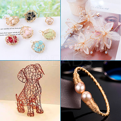 Round Copper Beading Wire for Jewelry Making YS-TAC0004-0.3mm-10-1
