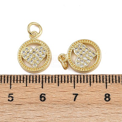 Brass Micro Pave Cubic Zirconia Pendants ZIRC-I367-05G-05-1