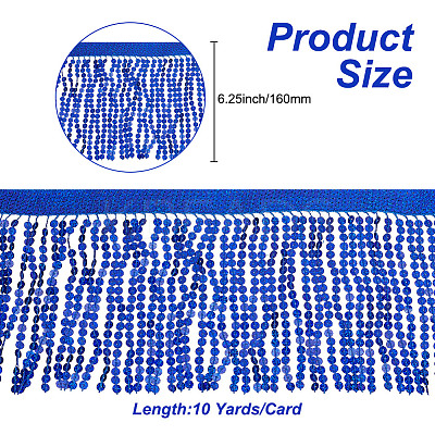 10 Yards Polyester Tassel Lace Ribbon DIY-WH0430-569C-1