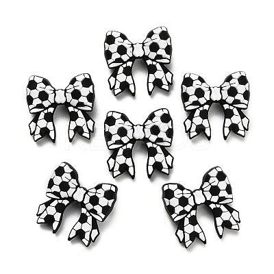 Football Theme Silicone Beads SIL-B081-01A-1