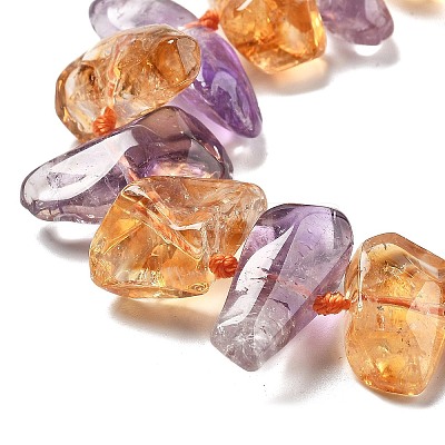 Natural Ametrine Beads Strands G-C179-C01-01-1