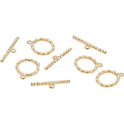 Brass Toggle Clasps KK-BC0004-05G-1