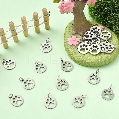10Pcs 304 Stainless Steel Pendants STAS-YW0002-72-1