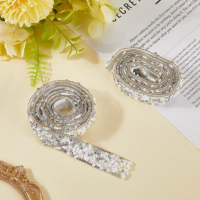 Resin Rhinestone Crystals Beaded Trim LS-DIY-WH20050-05C-1