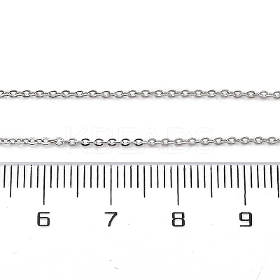 1.3MM Brass Cable Chain Necklace Making NJEW-D302-76P-1