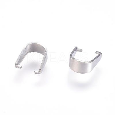 Tarnish Resistant 201 Stainless Steel Snap on Bails STAS-P162-04P-1