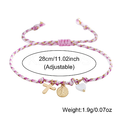 Religion Brass & Natural Shell Charm Bracelets KR4902-4-1