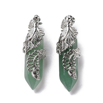 Natural Green Aventurine Pendants G-E059-02AS-04-1