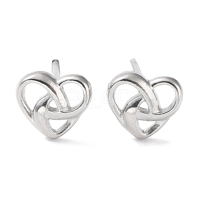 Non-Tarnish 304 Stainless Steel Stud Earrings EJEW-Q788-08P-1