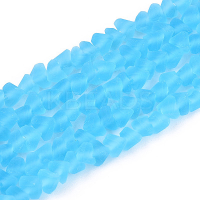 Frosted Transparent Glass Beads X1-GLAA-N016-4mm-06-1