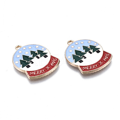 Eco-Friendly Alloy Enamel Pendants ENAM-Q437-065-NR-1