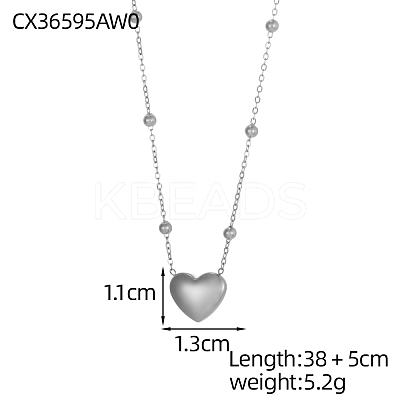 304 Stainless Steel Pendant Necklaces STAS-OY009-37P-1