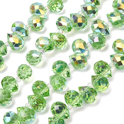 Electroplate Glass Beads Strands EGLA-D030-17E-1
