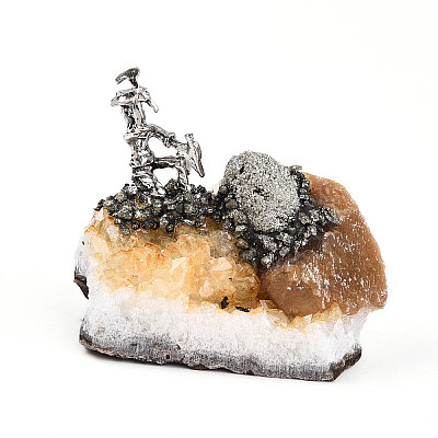 Natural Citrine Cluster Base Sculpture G-N347-02A-1