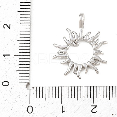 Brass Micro Pave Cubic Zirconia Pendants KK-B165-01P-1