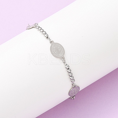 Religion 304 Stainless Steel Link Bracelets LS-BJEW-F524-04A-P-1
