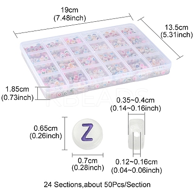 1350Pcs 27 Style Acrylic Beads MACR-YW0002-15-1
