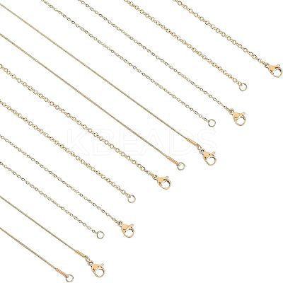 PVD Vacuum Plating 304 Stainless Steel Cable Chain & Snake Chain STAS-UN0018-09G-1