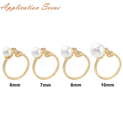 Bowknot Brass Micro Pave Cubic Zirconia Cuff Ring Setting KK-A244-01B-G-1