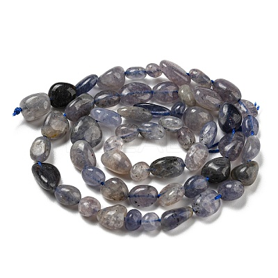 Natural Iolite Beads Strands G-P497-01A-13-1
