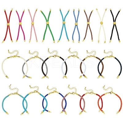 12Pcs 6 Colors Nylon Cords Bracelet Makings Fit for Connector Charms AJEW-YW0001-42-1