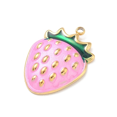 304 Stainless Steel Enamel Pendants STAS-F360-14G-02-1