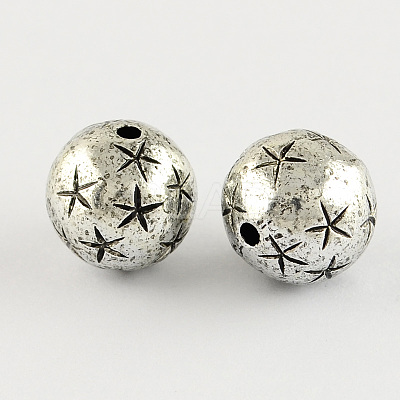 Round Antique Acrylic Beads PACR-S208-57AS-1