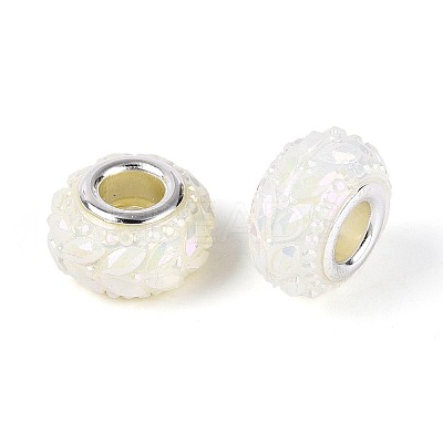 Opaque Resin European Beads RESI-T057-29M-1