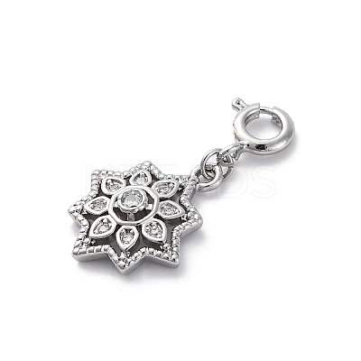 Brass Micro Pave Cubic Zirconia Pendants KK-D360-24P-1