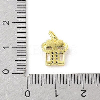 Brass Micro Pave Cubic Zirconia Pendants KK-Z101-02G-03-1