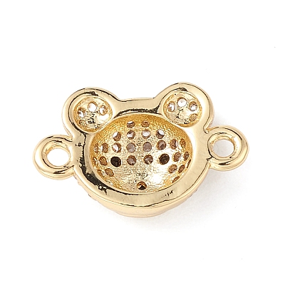 Brass Micro Pave Cubic Zirconia Connector Charms KK-m240-21F-1