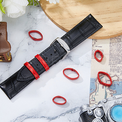 14Pcs 7 Styles Cowhide Leather Watch Strap Ring FIND-FH0017-42B-1