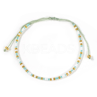 Glass Seed Bead Braided Bead Bracelets XN3042-6-1