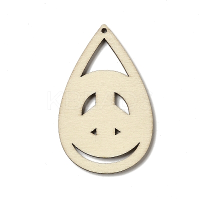 Rainbow/Pride Flag Theme Single Face Printed Aspen Wood Big Pendants WOOD-G014-02E-1