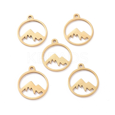 201 Stainless Steel Laser Cut Pendants STAS-S105-T901-2G-1