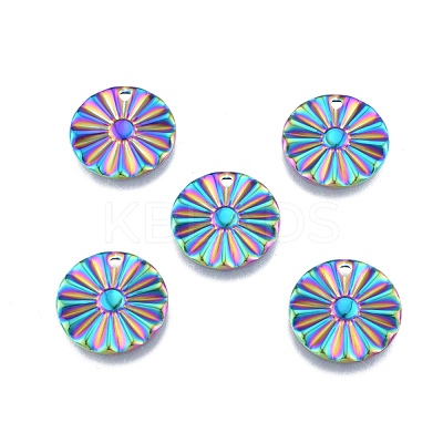 Ion Plating(IP) 201 Stainless Steel Pendant STAS-B027-08MC-1