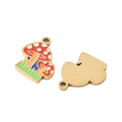 304 Stainless Steel Enamel Pendants STAS-R168-22G-01-1