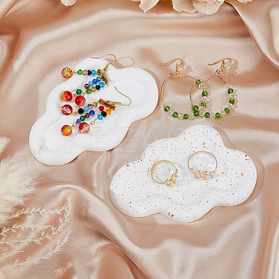 2Pcs 2 Colors Gesso Jewelry Plate DJEW-DC0001-04-1