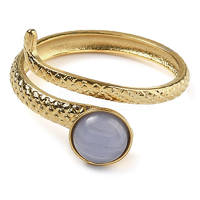 Synthetic Blue Lace Agate Finger Rings RJEW-U027-04G-09-1