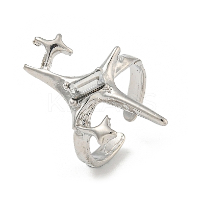 Star Zinc Alloy Open Cuff Ring LS-RJEW-Z048-01P-02-1