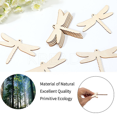 Wood Insect Pendant Decorations HJEW-WH20016-02B-1