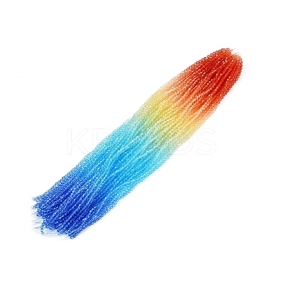 Gradient Color Baking Paint Glass Bead Strands X1-DGLA-A039-T4mm-A012-1