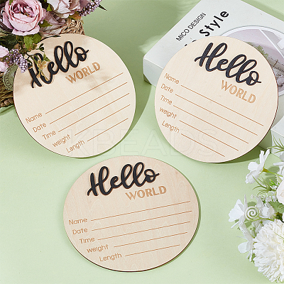 Wooden Baby Photo Props WOOD-WH0002-56B-1