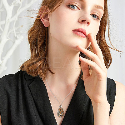 2Pcs 304 Stainless Steel Macrame Pouch Necklace Making for Gemstone Nuggets NJEW-BBC0001-27A-1