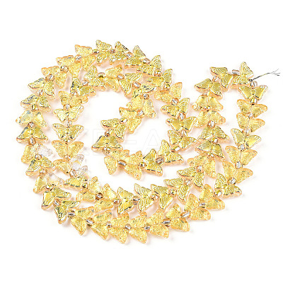 Electroplate Glass Beads Strands EGLA-N012-04M-1