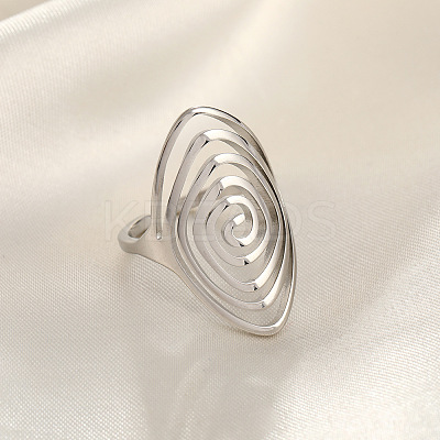 304 Stainless Steel Cuff Open Rings FS-WGD6945-09-1