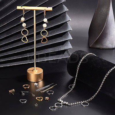 DIY Hollow Charm Drop Earring Making Kit DIY-UN0032-83-1