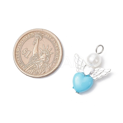 Angel and Heart Pendants PALLOY-JF03789-1